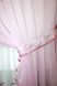 Кухонный комплект (270х170см) тюль и шторка с подхватом цвет розовый с белым 00к 59-526 Фото 3