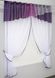 Кухонные шторы (260х170см) с ламбрекеном, на карниз 1-1,5м цвет фиолетовый с белым 091к 59-429 Фото 2