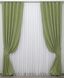 Комплект готовых штор, лен мрамор, коллекция "Pavliani" цвет оливковый 1175ш Фото 2