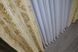 Комбинированные шторы из льна и блекаута цвет оливково-коричневый с бежевым 014дк (1044-984ш) Фото 7