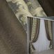 Комбинированные шторы из ткани лен цвет коричневый с золотистым 016дк (277-707-277ш) Фото 1
