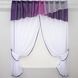 Кухонные шторы (260х170см) с ламбрекеном, на карниз 1-1,5м цвет фиолетовый с белым 091к 59-429 Фото 1