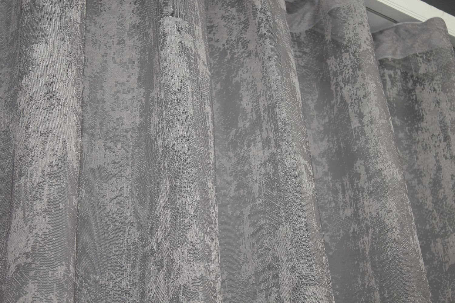 Тюль жаккард, коллекция "Мрамор" цвет серо-бежевый 1408т, Готовая тюль с тесьмой (2,5х2,7м.), 2,5 м., 2,7 м., 250, 270, 1 - 1,5 м., Тесьма