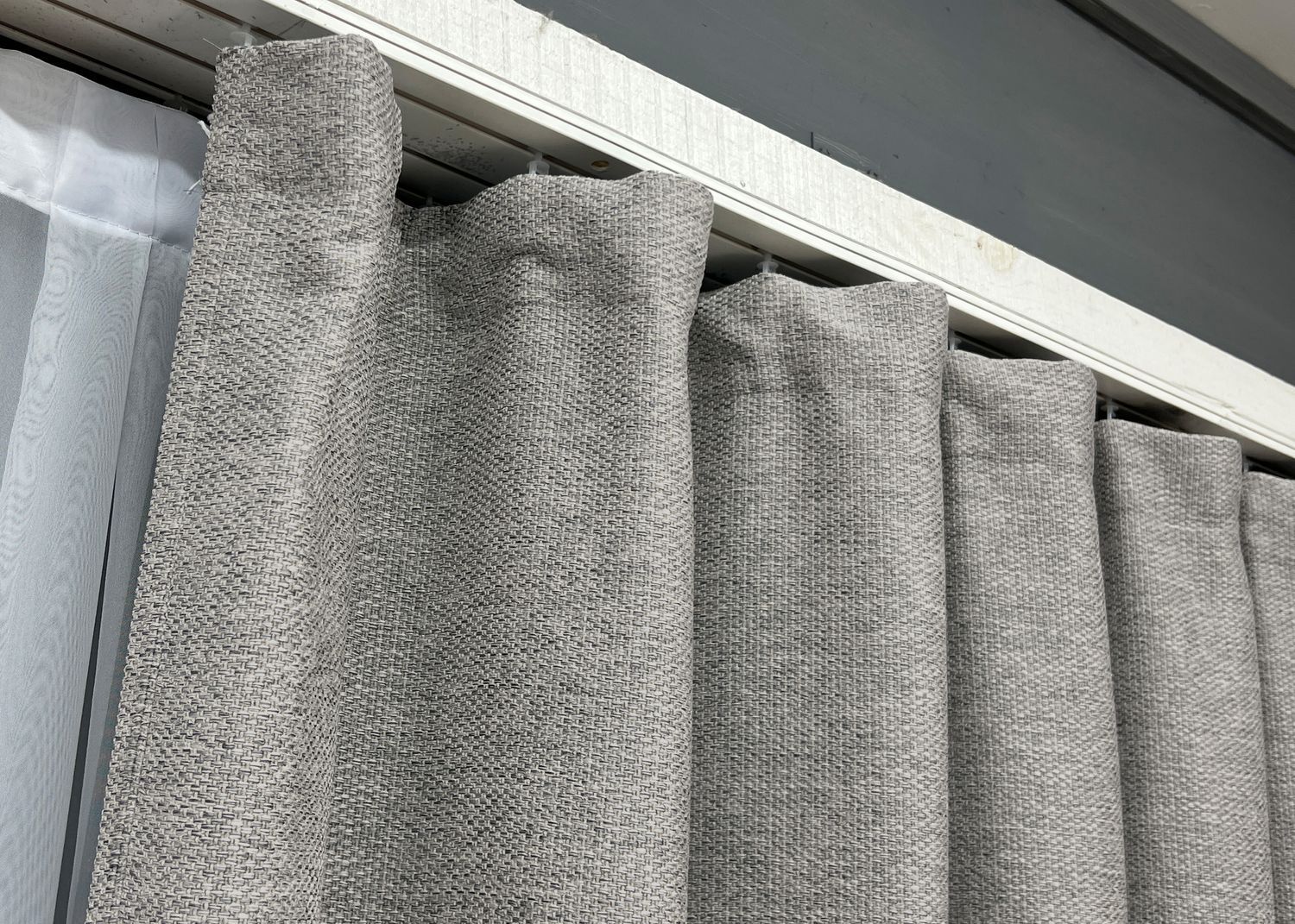 Комплект (2шт 2х3м) штор фактурный лен премиум, коллекция "Grand Linen", цвет светло-серый 2041ш 32-387