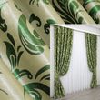 Комплект штор блэкаут-софт, коллекция "Лилия" цвет зеленый 127ш (Б)