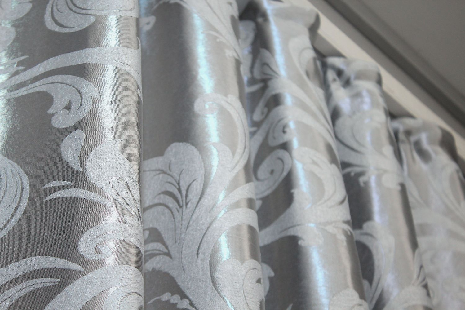 Двостороння тканина блекаут-софт, колекція "Лілія" висота 2,8м колір сірий 333ш (А)