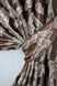 Комплект готовых штор из ткани блэкаут-софт "Дамаск" цвет коричневый с бежевым 942ш Фото 4