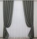 Комплект готових лляних штор колекції "Льон Мішковина" колір сірий 1282ш Фото 2