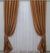 Атласные шторы Монорей цвет коричневый 787ш Фото 2