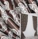 Комплект готовых штор из ткани блэкаут-софт "Дамаск" цвет коричневый с бежевым 942ш Фото 1