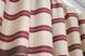 Шторы из ткани лён блэкаут, полосы цвет бежевый с бордовым 781ш Фото 6