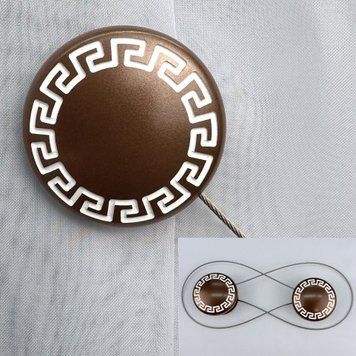 Магниты (2шт, пара) для штор, гардин "Афина" цвет коричневый 81-272