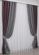 Шторы (2шт 1,5х2,7м) с ткани блэкаут цвет марсала с графитовым 014дк (1009-828ш) 10-509 Фото 3