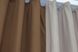Комбіновані штори з тканини мікровелюр Petek колір коричневий з світлим какао 014дк (789-1014ш) Фото 6