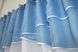 Кухонные шторы (270х170см) с ламбрекеном, на карниз 1-1,5м цвет голубой с белым 091к 52-0095 Фото 5