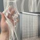 Остаток (1,6х2,85м.) из рулона, фатин с вышивкой и люрексом цвет молочный 2015ту 00-0039