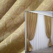Комплект жаккардовых штор коллекция "Савана" цвет золотистый 672ш