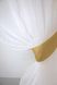 Кухонные шторы (260х170см) с ламбрекеном, на карниз 1-1,5м цвет белый с золотистым 00к 59-623  Фото 3