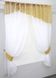 Кухонные шторы (260х170см) с ламбрекеном, на карниз 1-1,5м цвет белый с золотистым 00к 59-623  Фото 2