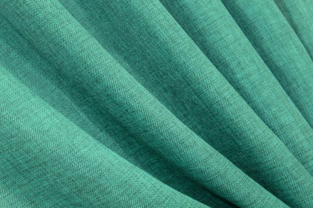 Однотонна тканина "Льон мішковина" колір бірюзовий 111ш
