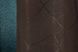 Комбіновані штори з тканини льон-блекаут колір венге з бірюзовим  014дк (687-511ш) Фото 7