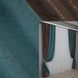 Комбіновані штори з тканини льон-блекаут колір венге з бірюзовим  014дк (687-511ш) Фото 1