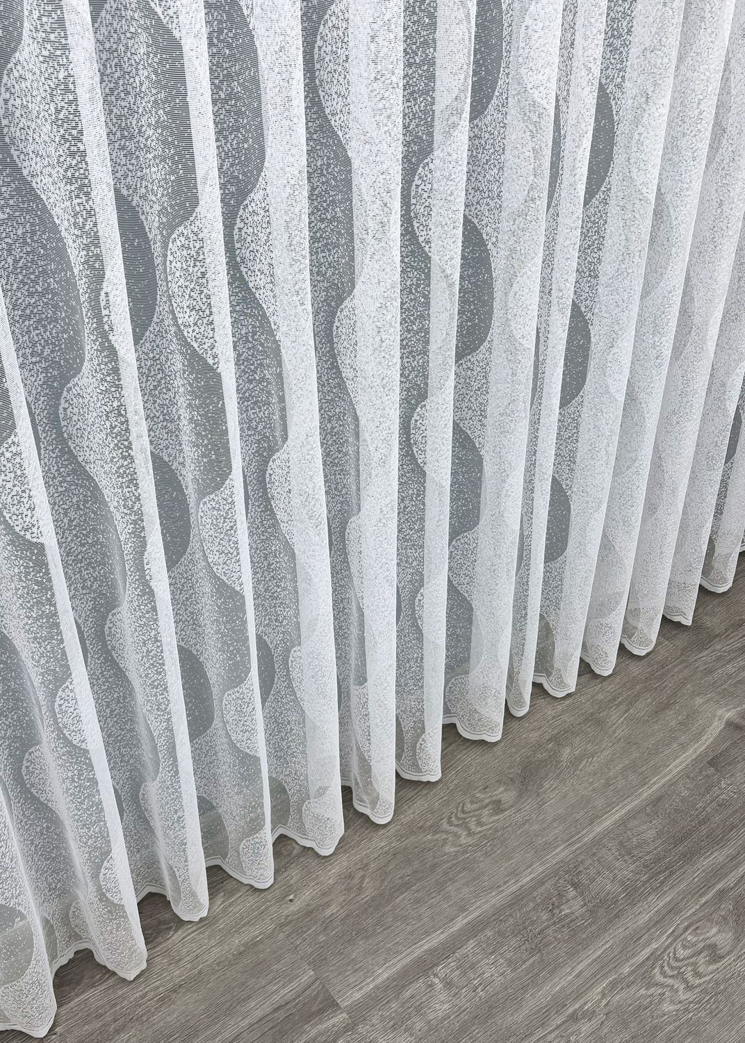 Тюль (3х2,5м) жаккард цвет белый 1991т 42-1403