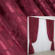 Комплект готовых жаккардовых штор коллекция "Вензель" цвет бордовый 417ш