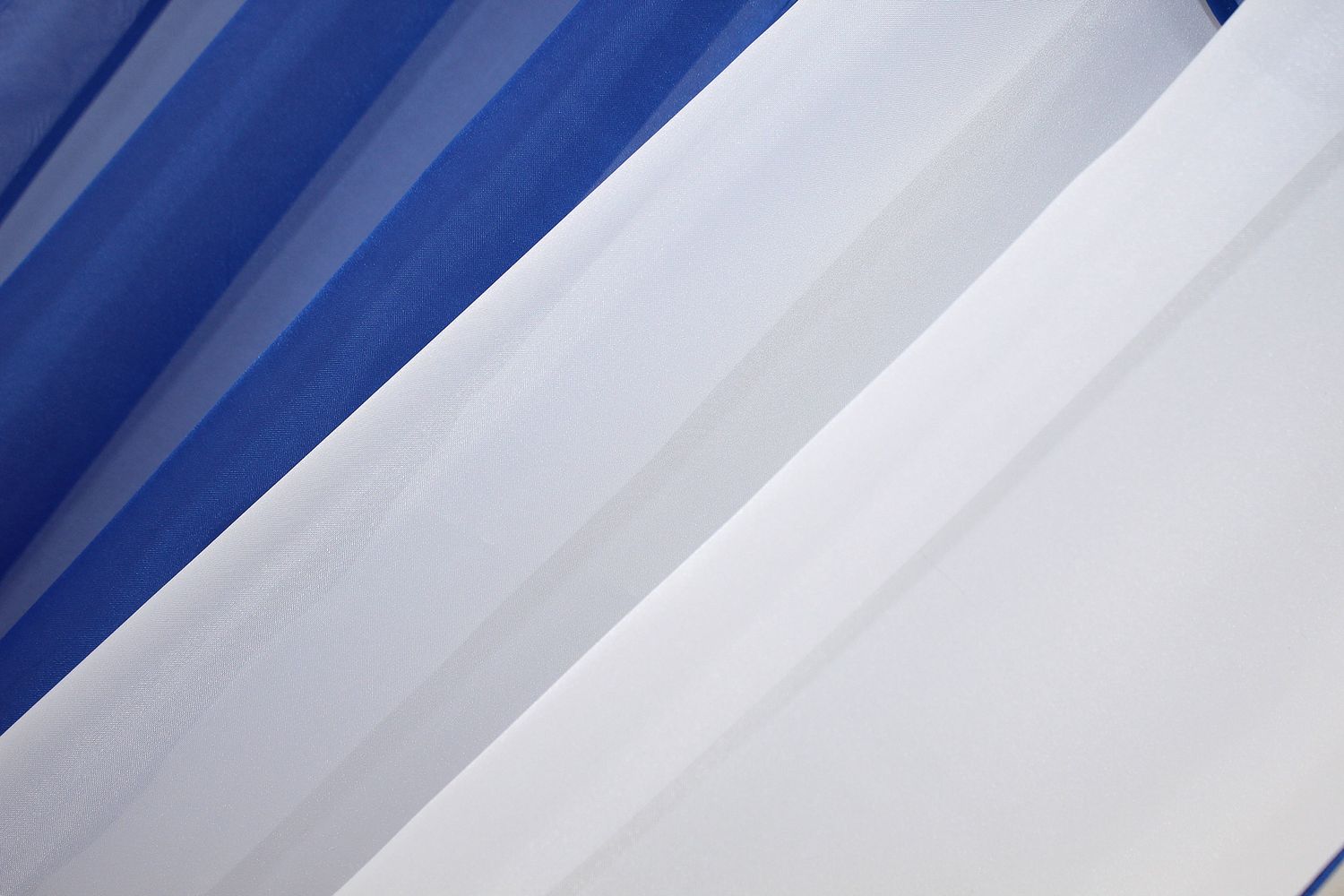 Кухонные шторы (270х170см) с ламбрекеном, на карниз 1-1,5м цвет синий с белым 090к 50-625