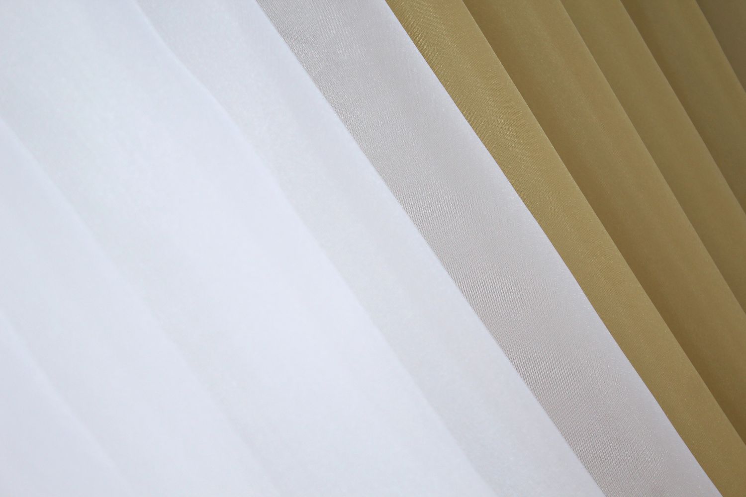 Кухонные шторки (400х170см) с подвязками цвет темно-бежевый с белым 096к 52-0741