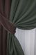 Комбинированные шторы, "Лен Мешковина" цвет венге с зеленым 014дк (291-916ш) Фото 4
