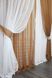 Комплект декоративных штор из шифона "Инь Янь" цвет коричневый с белым 010дк Фото 3