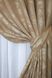 Комплект штор из ткани лён рогожка, коллекция "Лилия" цвет горчичный 808ш Фото 4