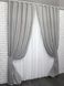 Комплект штор из ткани блэкаут-софт, коллекция "Сакура", цвет серый 885ш Фото 3