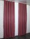 Комплект штор из жаккардовой ткани коллекция "Ибица" цвет тёмная марсала 759ш Фото 5