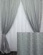 Щільні штори льон блекаут рогожка колекція "Корона Марія" колір сірий з молочним 641ш Фото 1