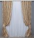 Комплект штор із тканини льон рогожка, колекція "Лілія" колір гірчичний 808ш Фото 2
