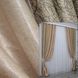 Комбіновані штори з тканини блекаут-софт колір бежевий з пісочним 014дк (671шБ-143ш) Фото 1
