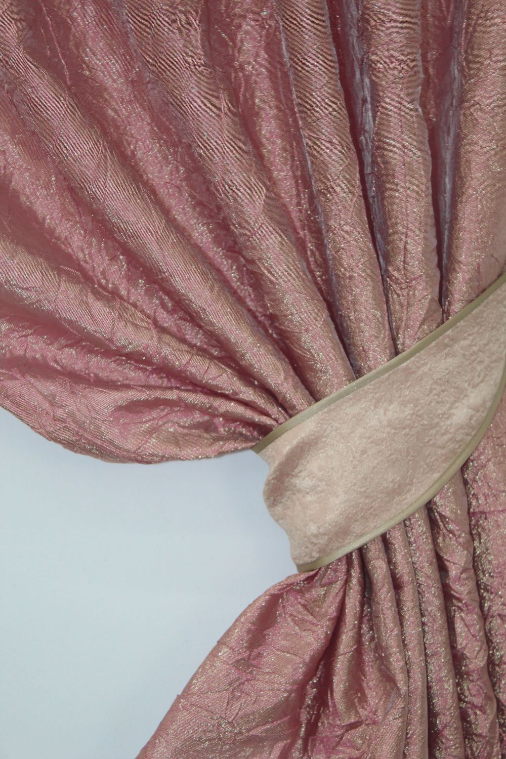 Шторки (270х170см) с ламбрекеном и подхватами цвет розово-золотистый с песочным 073к 52-0378