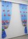 Готовий комплект декоративних штор з батиста колір блакитний 006дк 10-574 Фото 3