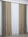 Комбинированные шторы из микровелюра цвет серый с бежевым 014дк (966-1032ш) Фото 5