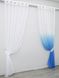 Комплект декоративних штор колір синій з білим 030дк Фото 3