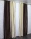 Комбіновані штори з тканини софт колір коричневий з бежевим 014дк (094-143ш) Фото 5