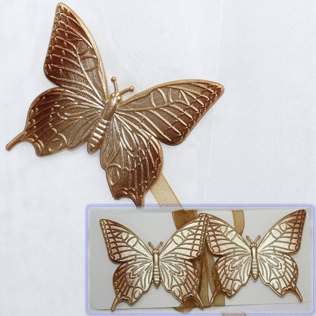 Магниты (2шт, пара) для штор, гардин "Бабочка" цвет золотисто-матовый 106м 81-017