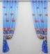 Готовий комплект декоративних штор з батиста колір блакитний 006дк 10-574 Фото 2