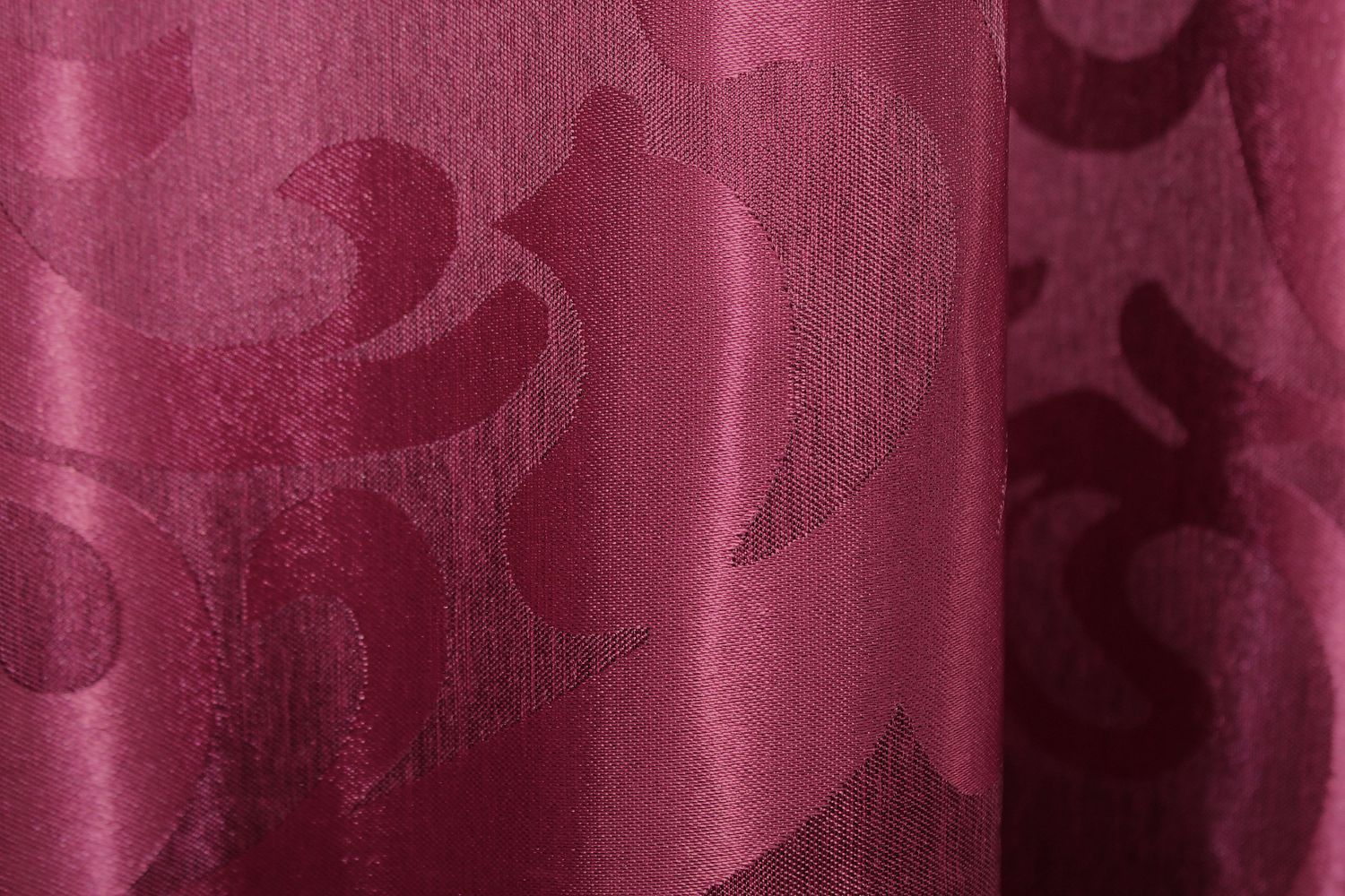 Комплект готовых жаккардовых штор коллекция "Вензель" цвет бордовый 417ш, Бордовый, Комплект штор (2шт. 1,0х2,7м.), 1 м., 2,7 м., 100, 270, 1,5 - 2 м., В комплекте 2 шт., Тесьма