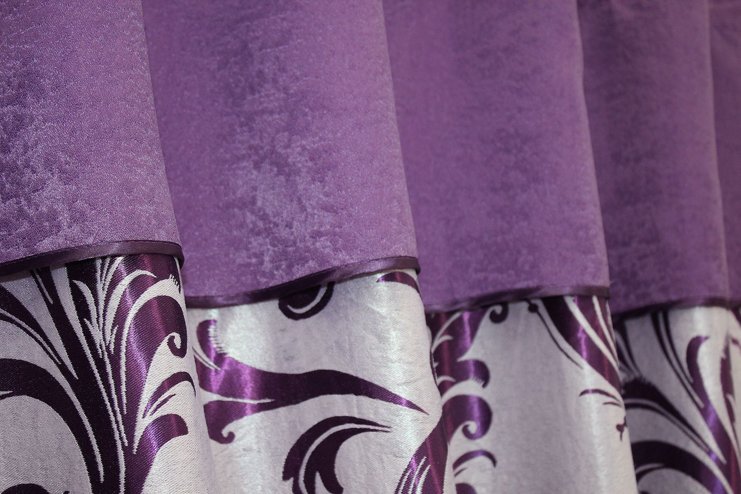 Кухонный комплект (270х170см) шторка с ламбрекеном цвет фиолетовый 097к 50-932