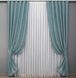 Комплект готовых штор, лен мрамор, коллекция "Pavliani" цвет темно-голубой 1371ш Фото 2