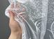 Короткий тюль, висотою 1,8м жакард колір білий 2007т Фото 4