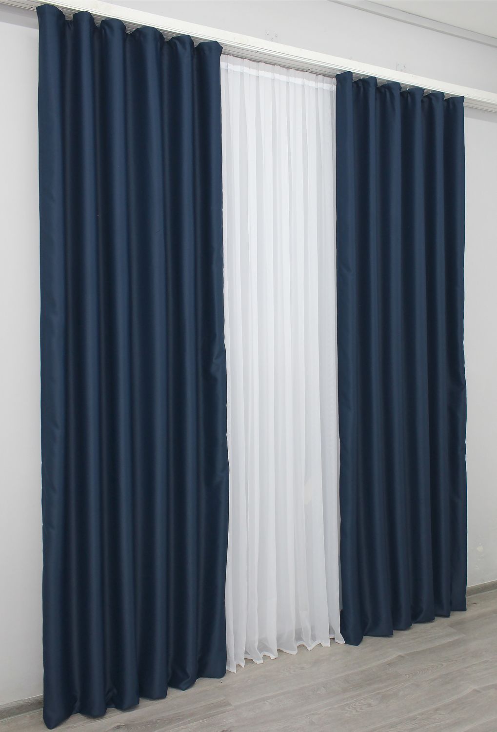 Шторна тканина блекаут, колекція "Midnight" колір темно-синій 1164ш